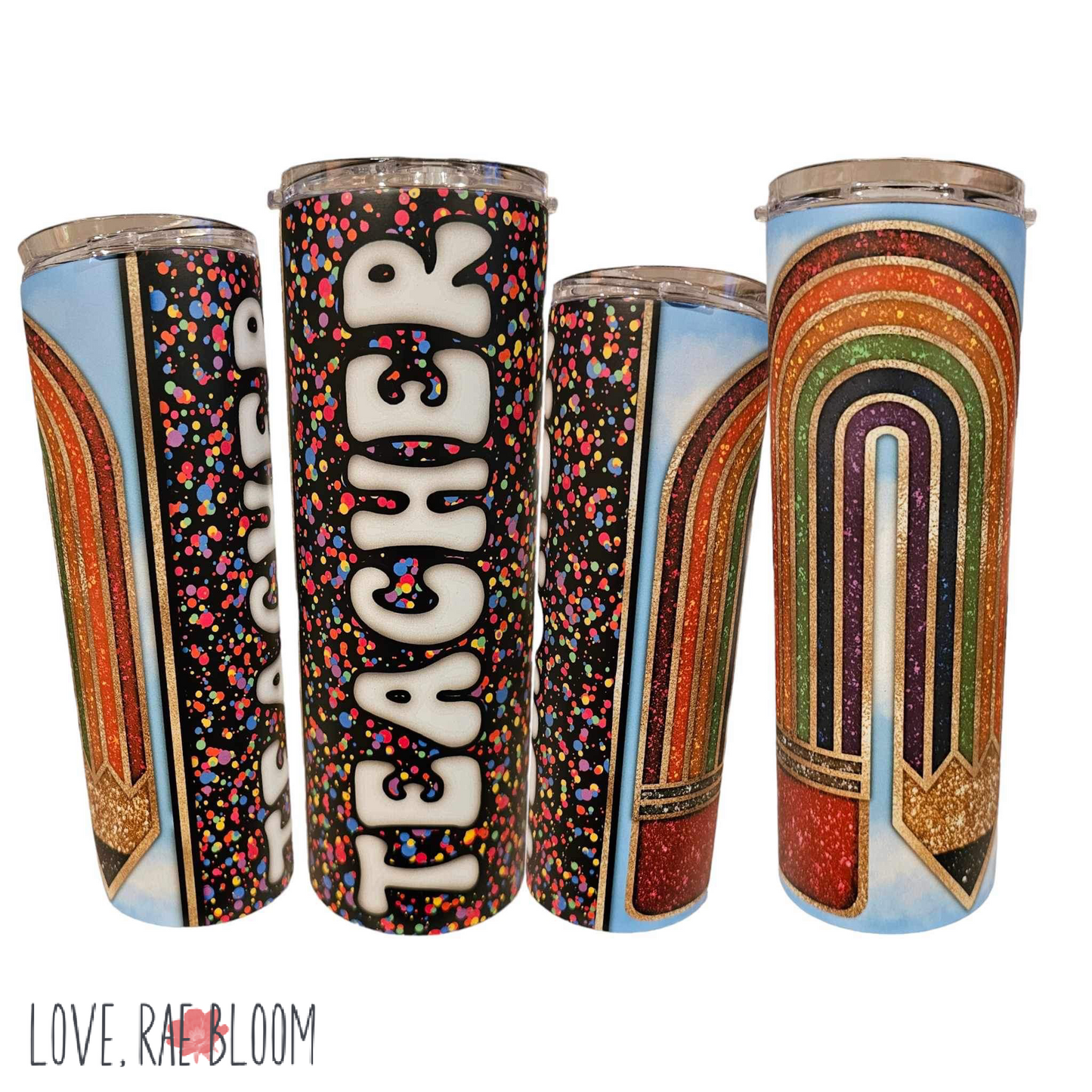 Over-the-Pencil Bright Teacher Tumbler