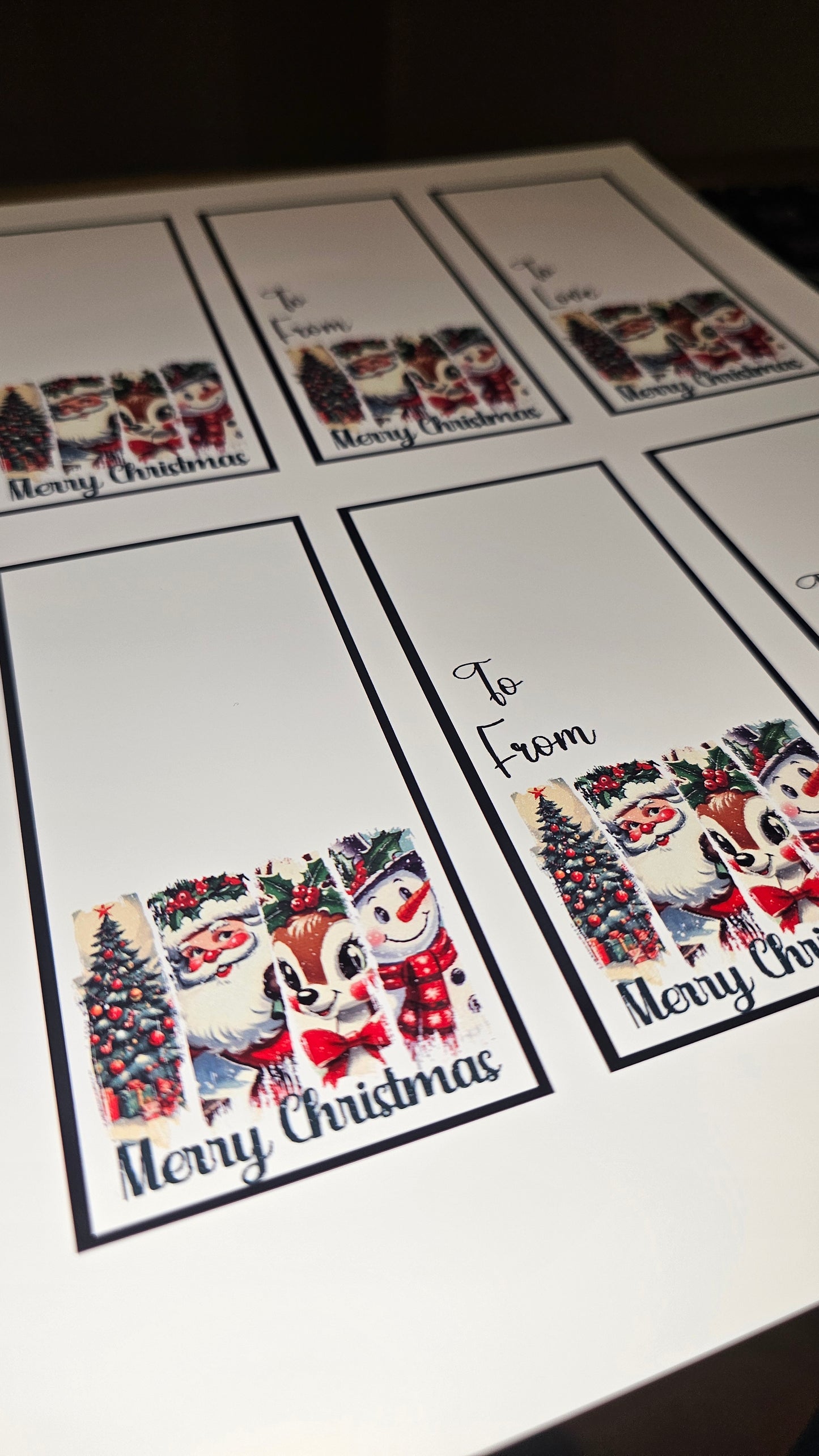 Merry Brushstrokes Christmas Tags - Digital Download