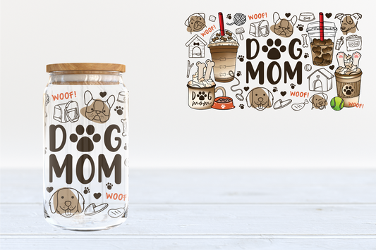Dog Mom GLASS Tumbler